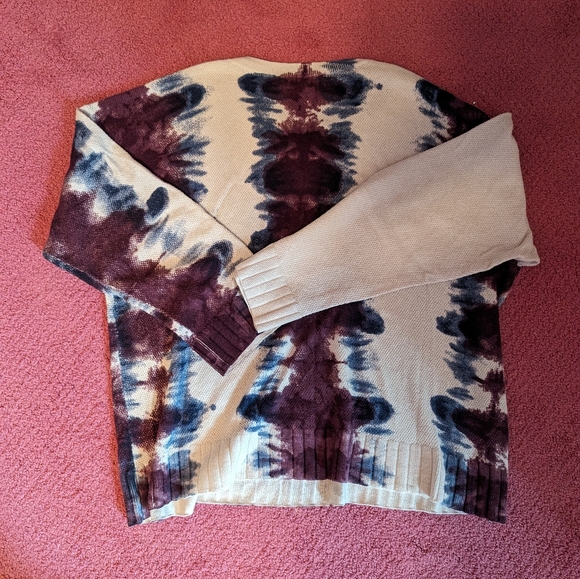 Lisa Todd Tie Dye V-Neck Cut Out Sweater - Picture 3 of 5
